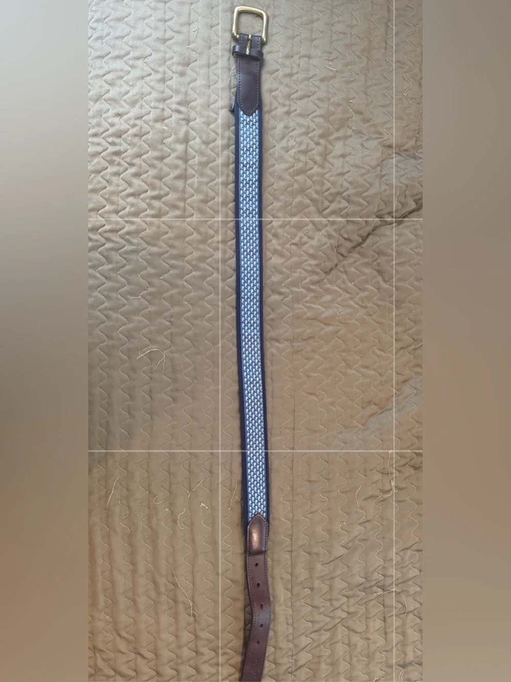 Vineyard Vines Blue and Brown Woven Belt